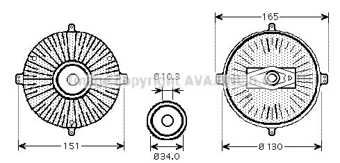 AVA QUALITY COOLING Сцепление, вентилятор радиатора MSC413